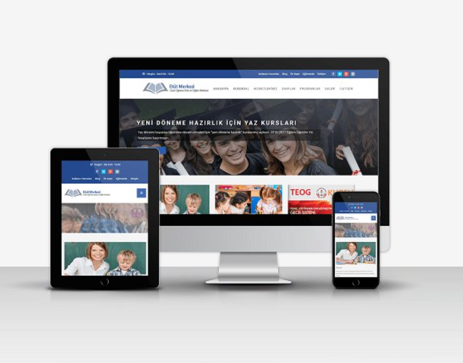 Etüt & Dershane V1 – Modern Web Site Tasarımı